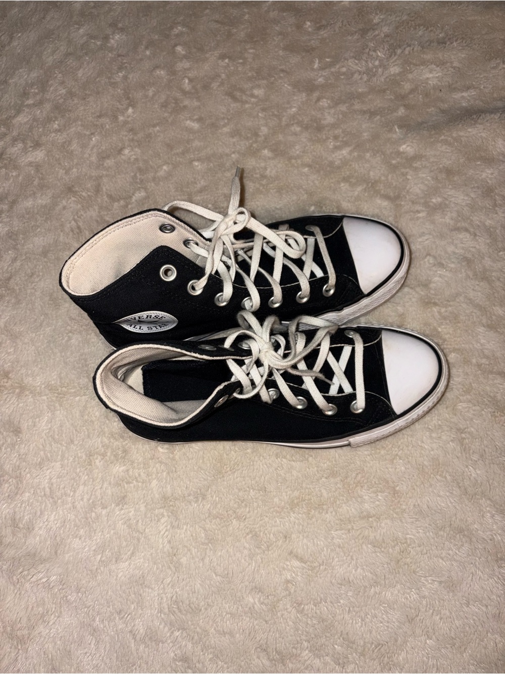 Converse High Top Sneakers - Black & White - Picture 6 of 10